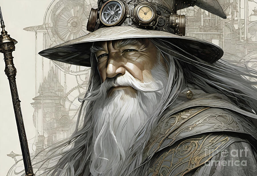 Steampunk Gandalf Digital Art by Mark Miller Steampunk Gandalf Digital Art by Mark Miller
