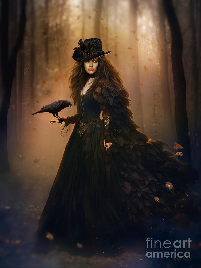 Steampunk Goth Witch Digital Art by Shanina Conway