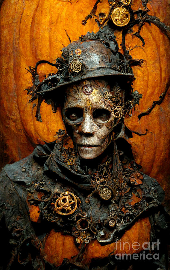 Halloween Digital Art - Steampunk Halloween by Sabantha