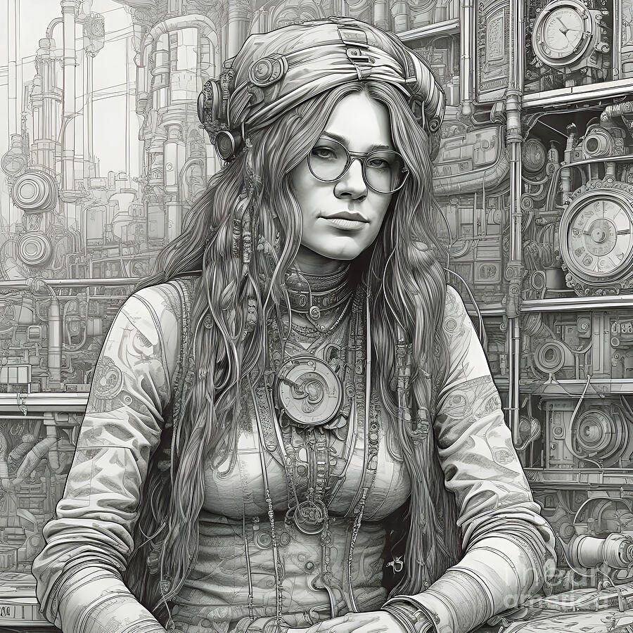 Steampunk Janis Joplin Digital Art by Mark Miller Steampunk Janis Joplin Digital Art by Mark Miller