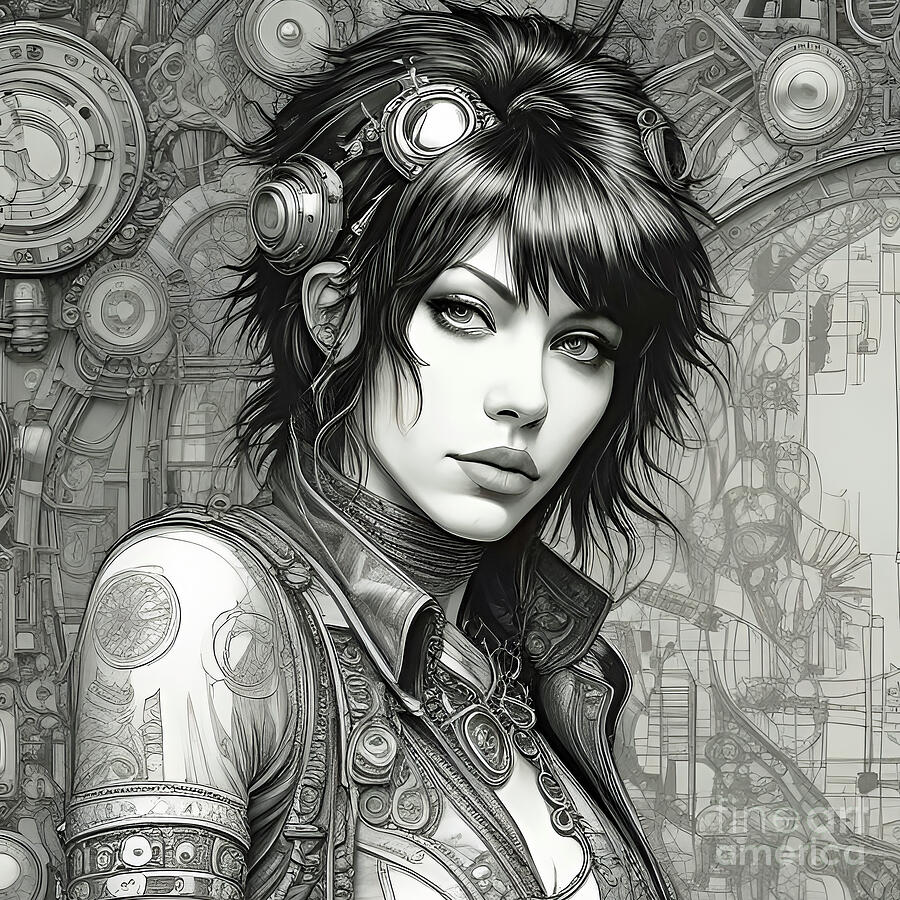 Steampunk Joan Jett 1 Digital Art by Mark Miller Steampunk Joan Jett 1 Digital Art by Mark Miller