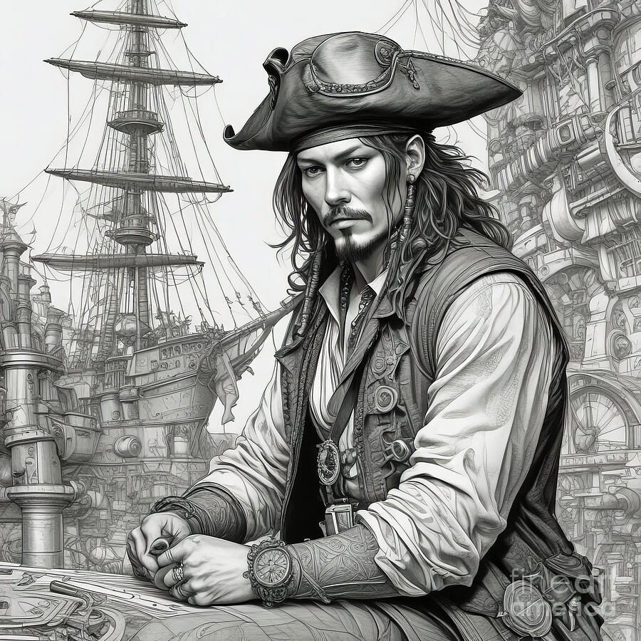 Steampunk Johnny Depp 2 Digital Art by Mark Miller Steampunk Johnny Depp 2 Digital Art by Mark Miller