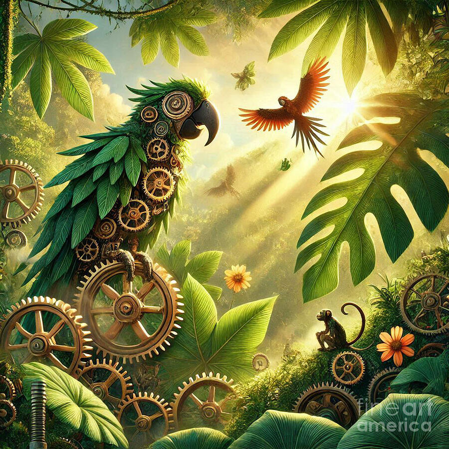 Steampunk Jungle Digital Art by Steve Mitchell Steampunk Jungle Digital Art by Steve Mitchell