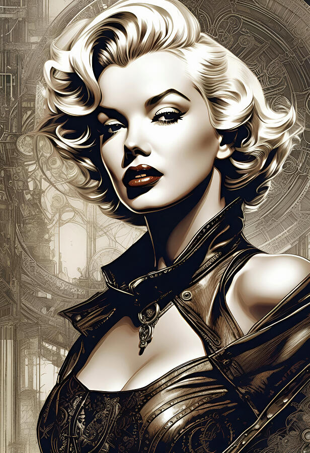 Steampunk Marilyn Monroe #1 Digital Art by Mark Miller Steampunk Marilyn Monroe #1 Digital Art by Mark Miller