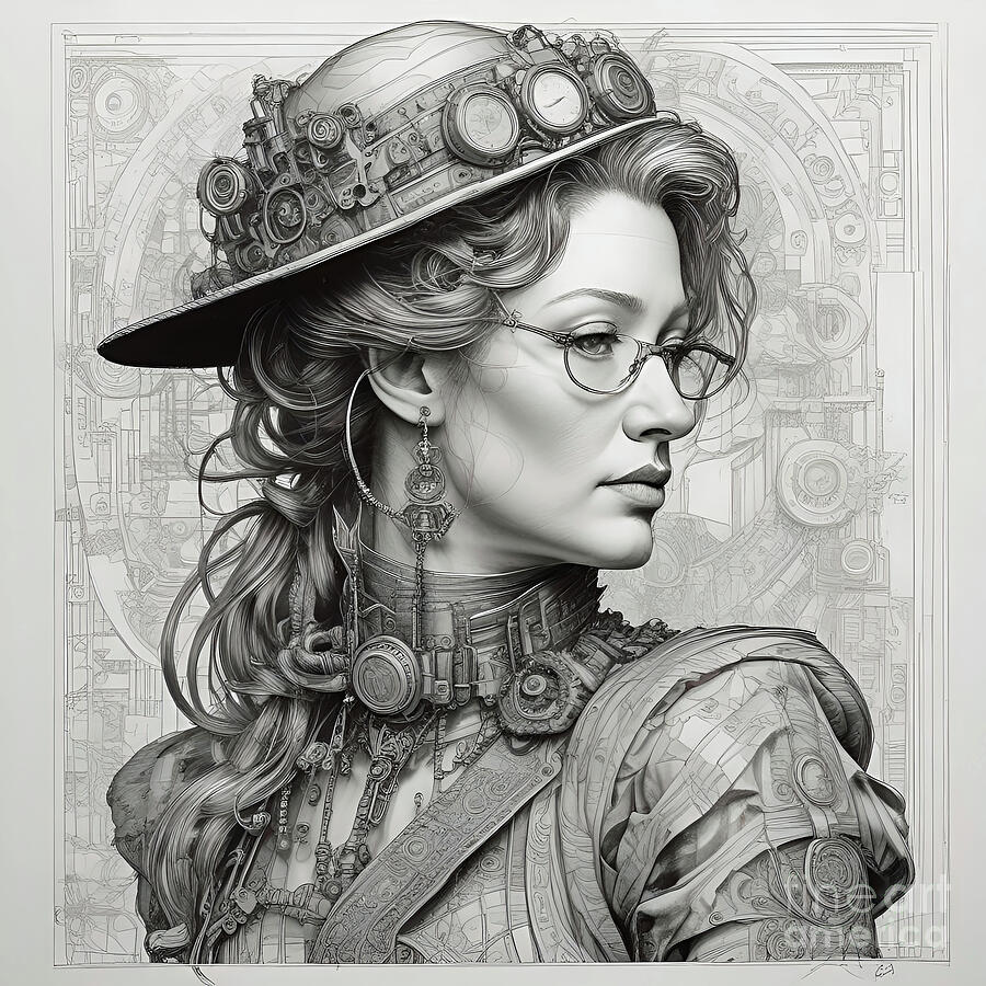 Steampunk Meryl Streep 1 Digital Art by Mark Miller Steampunk Meryl Streep 1 Digital Art by Mark Miller