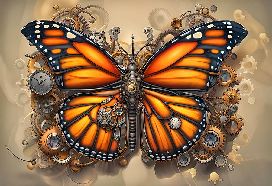Steampunk Monarch Butterfly Photograph by Cate Franklyn