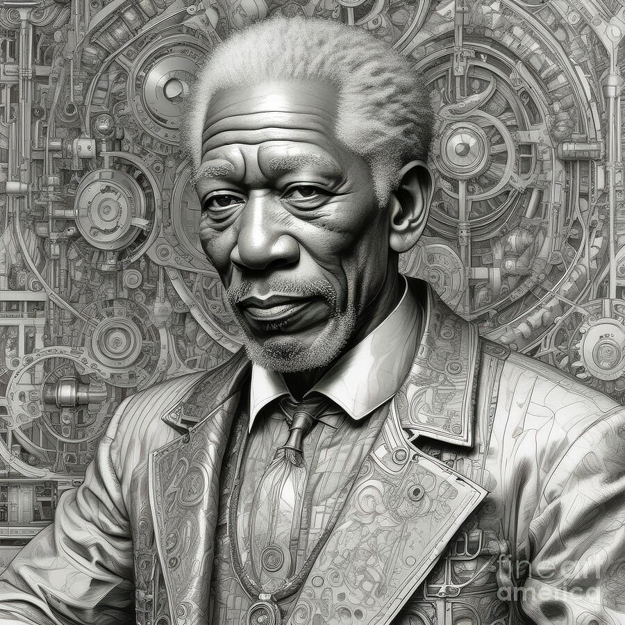 Steampunk Morgan Freeman 1 Digital Art by Mark Miller Steampunk Morgan Freeman 1 Digital Art by Mark Miller