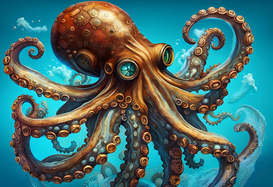 Steampunk Octopus Photograph by Cate Franklyn