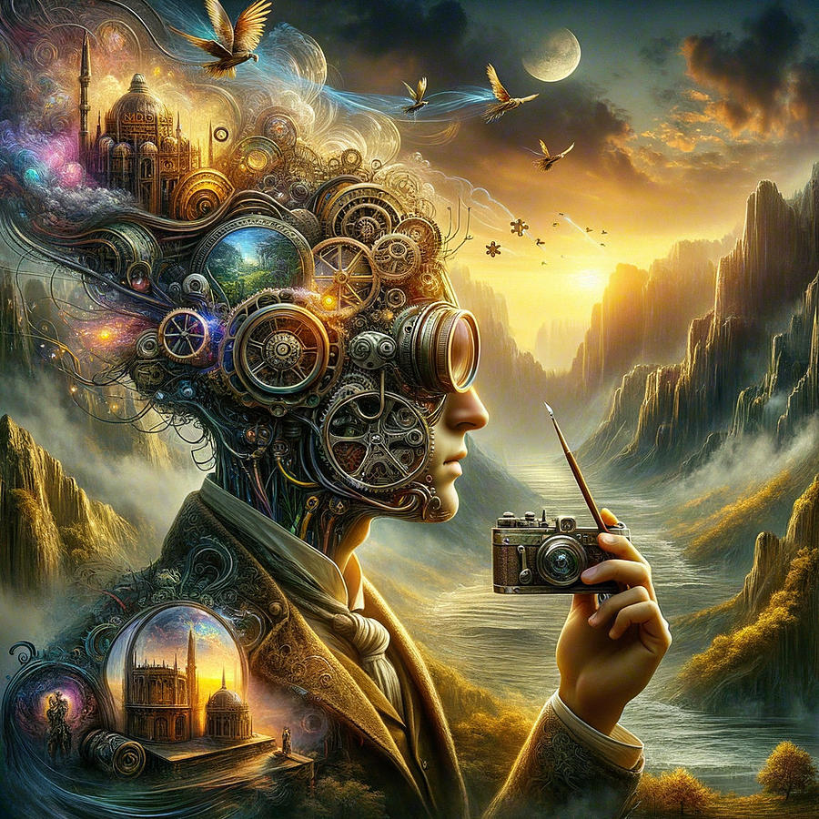 Steampunk Photographer Digital Art by Kevin Lenaghan - Fine Art America