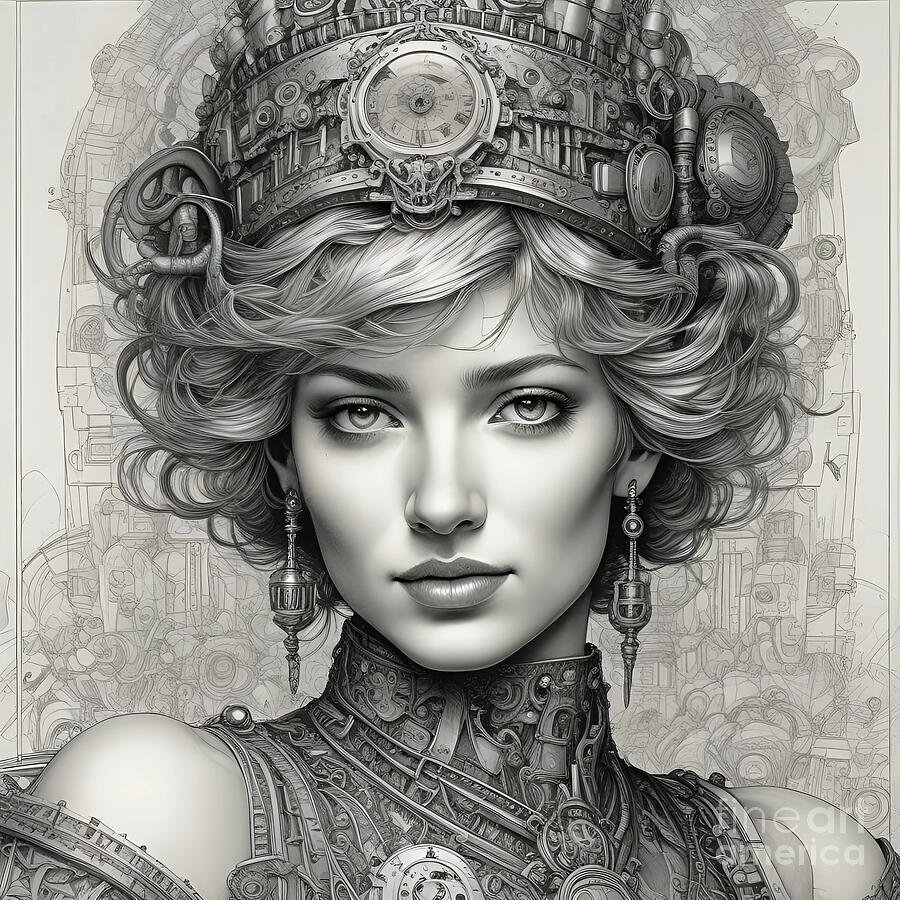 Steampunk Princess Diana 1 Digital Art by Mark Miller Steampunk Princess Diana 1 Digital Art by Mark Miller