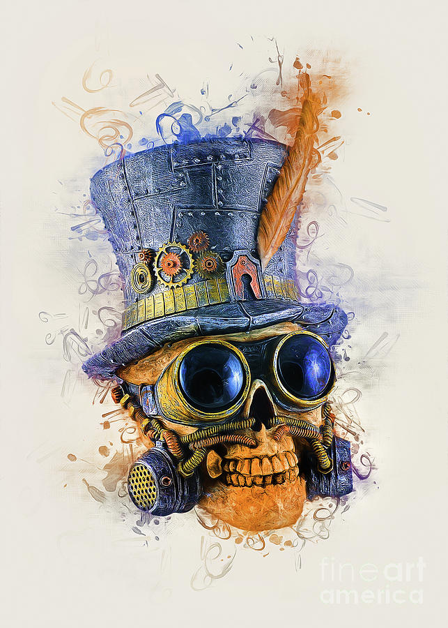 Steampunk Skull Art Digital Art