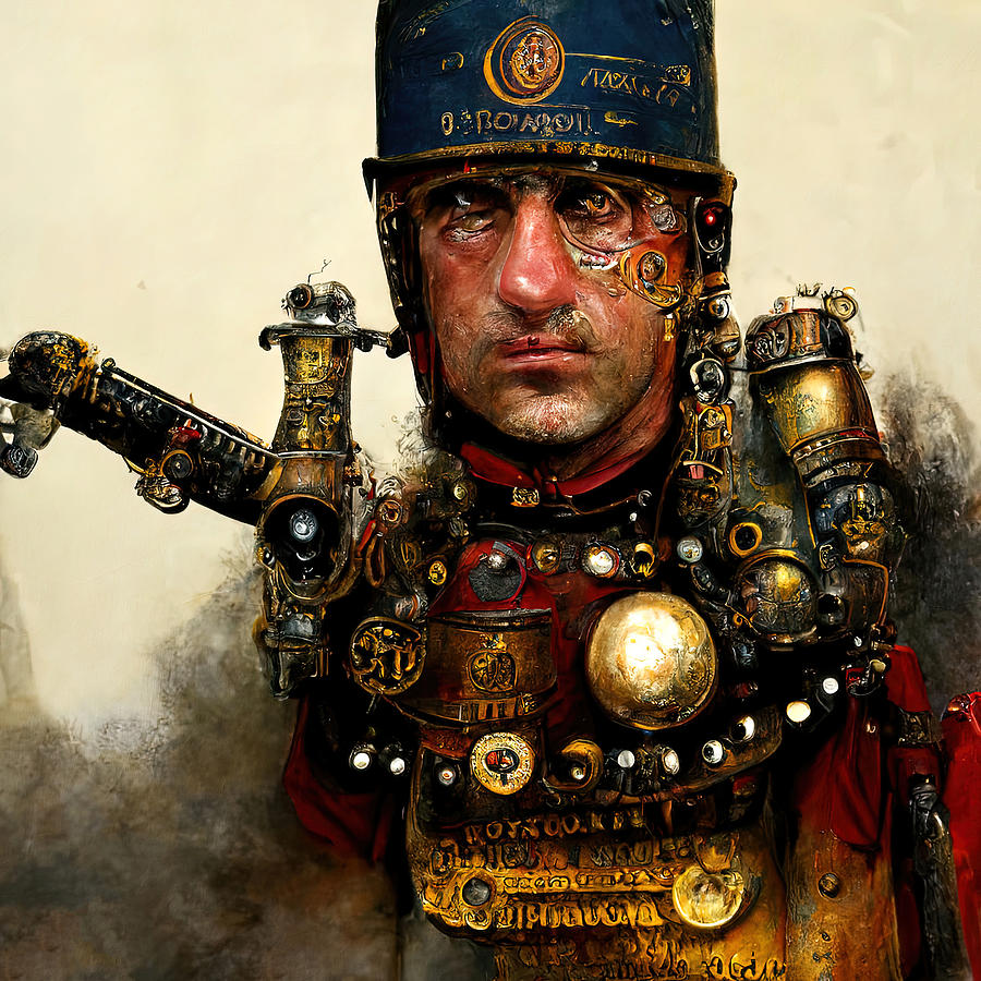 Steampunk Soldier, 02 Painting