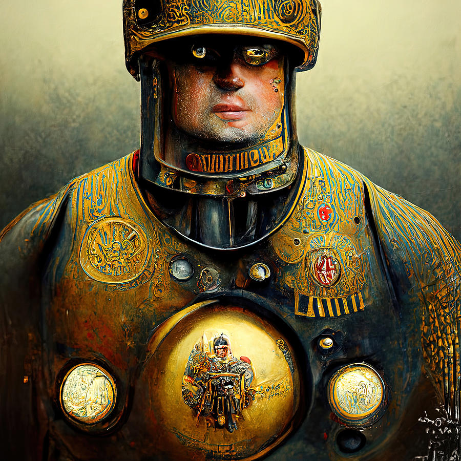Steampunk Soldier, 04 Painting by AM FineArtPrints