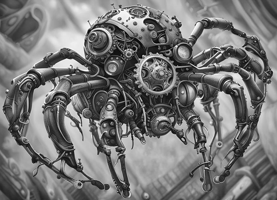 Steampunk Spider Photograph by Cate Franklyn
