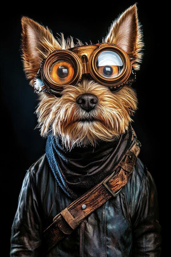Steampunk Terrier - Adventurous Dog Digital Art by Matthias Hauser Steampunk Terrier - Adventurous Dog Digital Art by Matthias Hauser