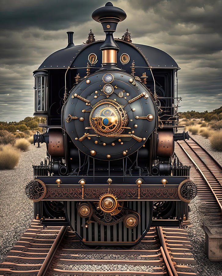 Transportation Photograph - Steampunk Train in Raintree County by Mark Orr