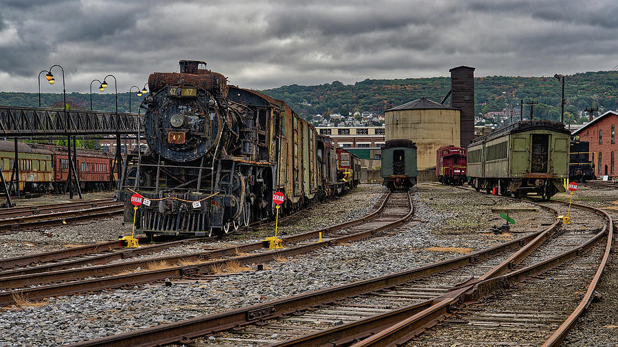 Steamtown Rail Yard Photograph by Thomas Hall Steamtown Rail Yard Photograph by Thomas Hall