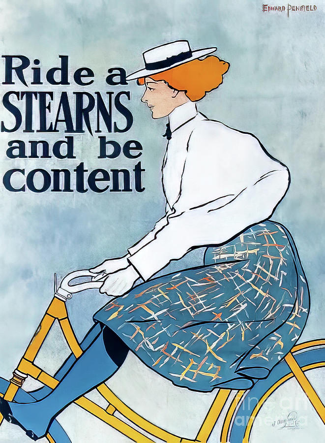 Stearns Bicycle Poster 1896 Drawing by M G Whittingham