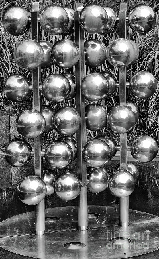 Steel Balls Water Feature Photograph by Yvonne Johnstone