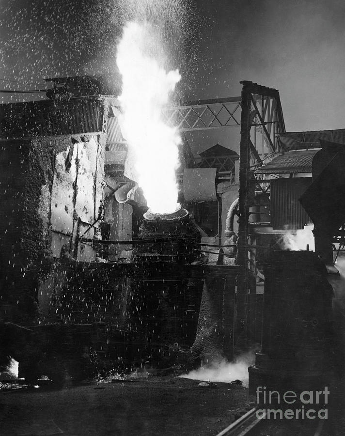Steel Mill, 1941 Photograph by Alfred Palmer