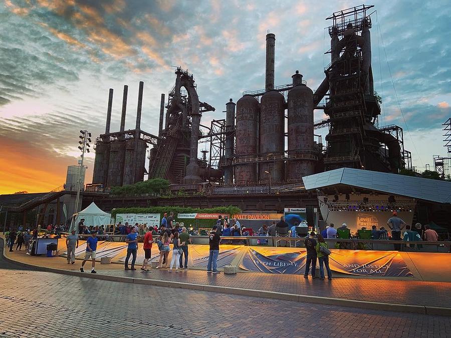 Steel Stacks - Evening Digital Art by Katie Santoro - Fine Art America