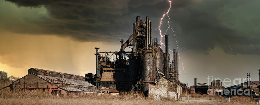 Steel Stacks Ruins Bethlehem PA Color  Photograph by Chuck Kuhn