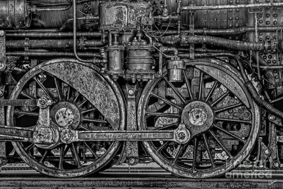 Steel Train Wheels Photograph