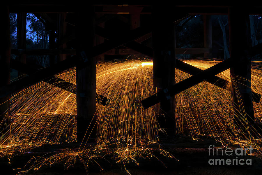 Steel Wool Light Play Photograph by Elaine Teague