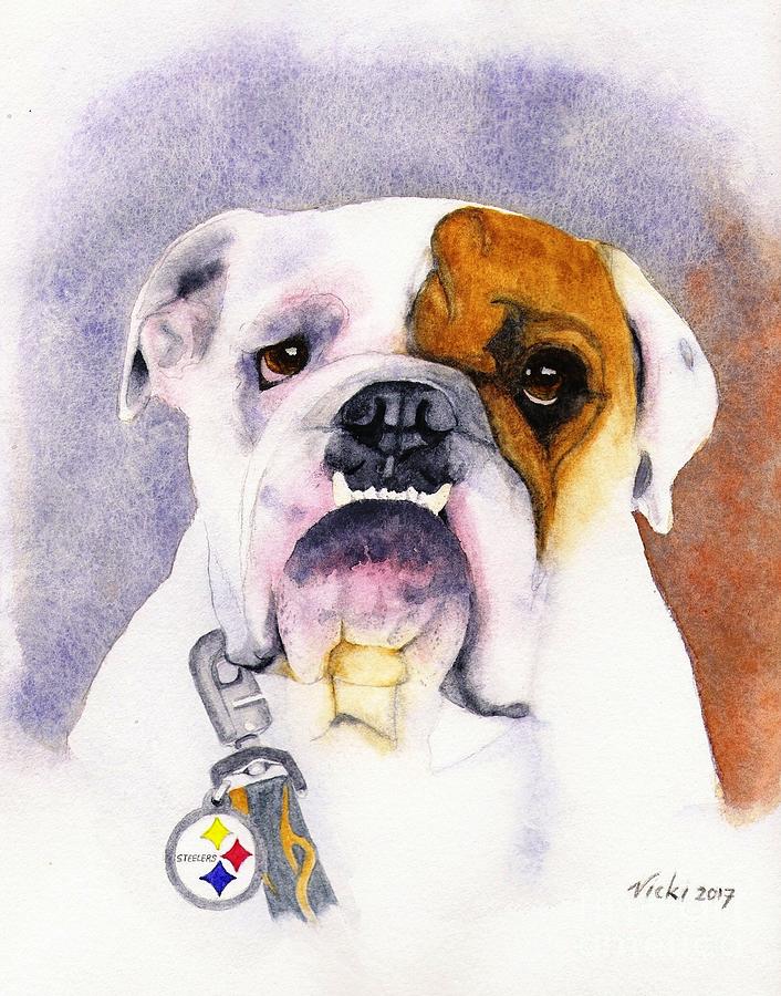 Steelers Fan Painting by Vicki B Littell