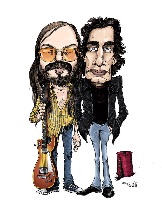 Steely Dan in color Drawing by Mike Scott