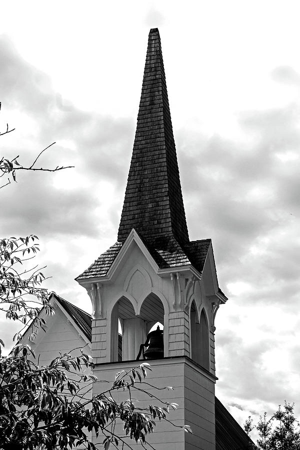 Steeple in Black and White Photograph by Bill Swartwout