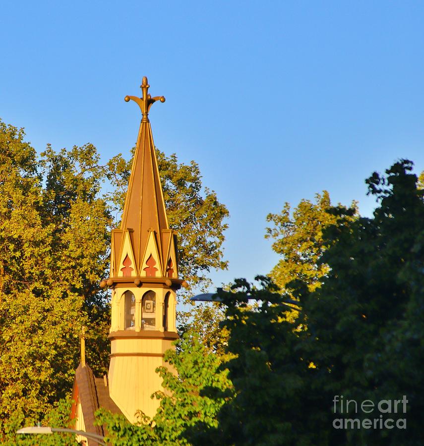 Steeple In The Trees Photograph by Kimberly Furey
