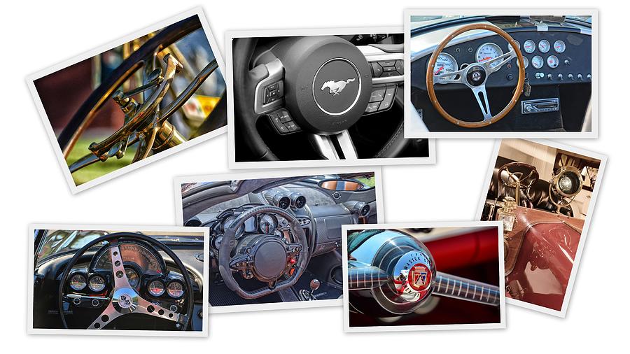 Car Photograph - Steering Wheel Collage 1 by Mike Martin