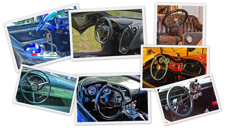 Car Photograph - Steering Wheel Collage 2 by Mike Martin