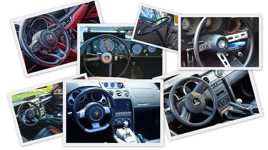 Car Photograph - Steering Wheel Collage 4 by Mike Martin