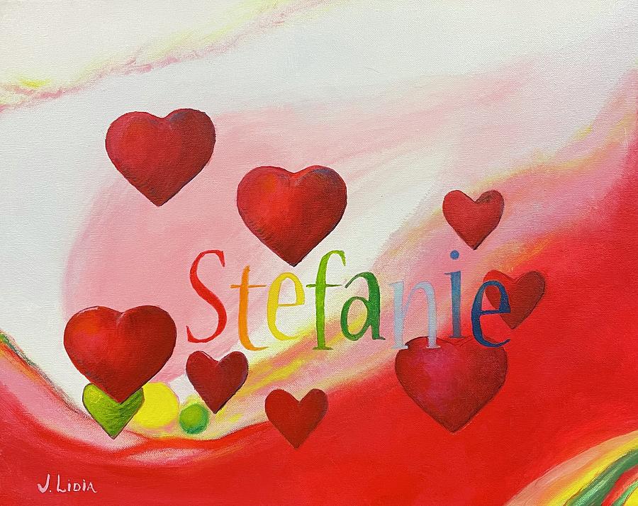 Name Painting - Stefanie by James Lidia
