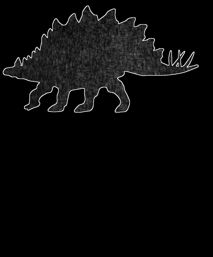 Stegosaurus Dinosaur Funny 194 Digital Art by Lin Watchorn