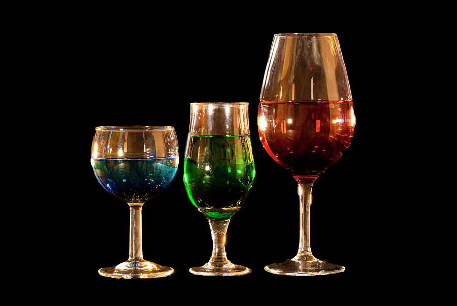 Black Background Photograph - Stemware by Phil And Karen Rispin