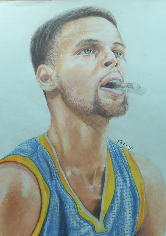 Steph Curry Drawing Drawing by Moses Sabayi | Fine Art America