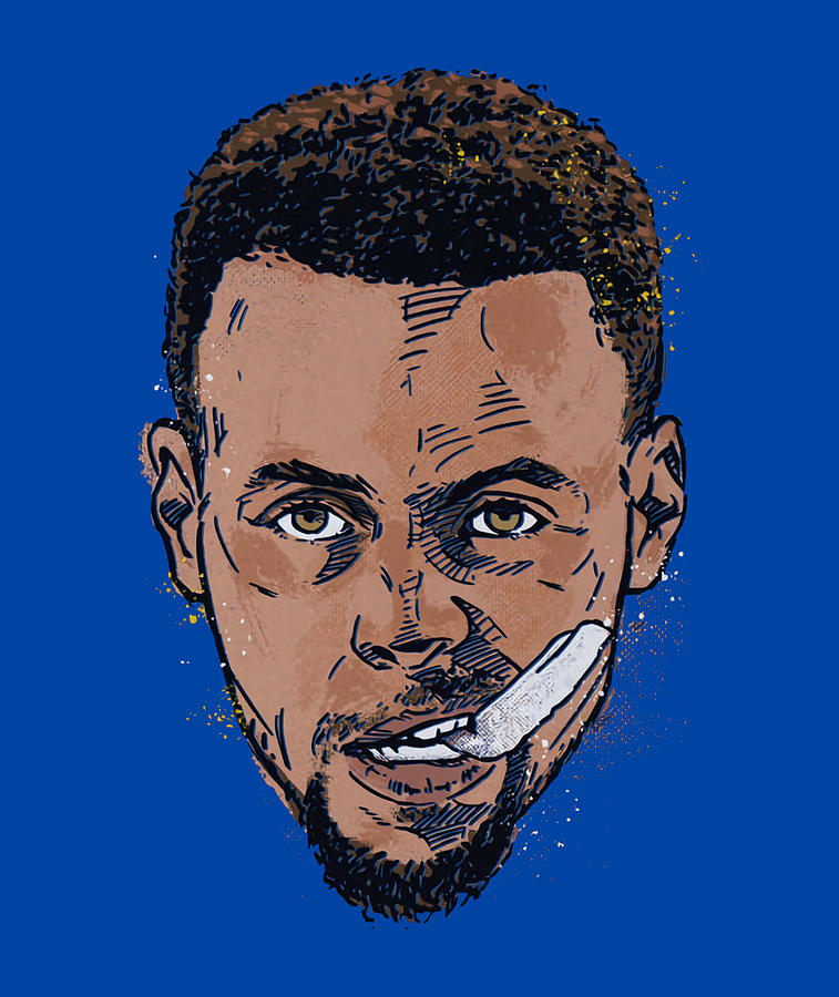 Steph Curry Mouthguard Digital Art By Kelvin Kent Pixels