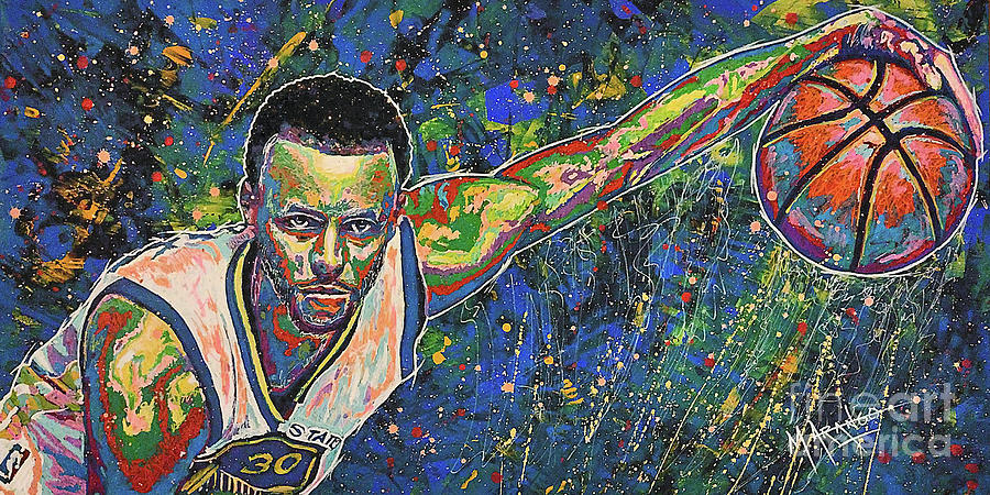 Steph Curry MVP Painting by Maria Arango
