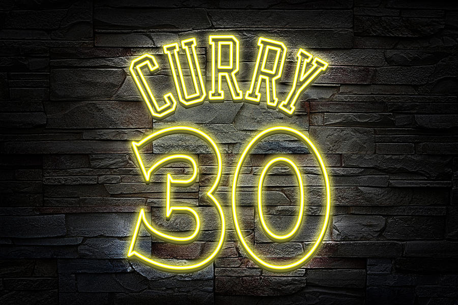 Steph Curry Neon On Brick Photograph by Ricky Barnard