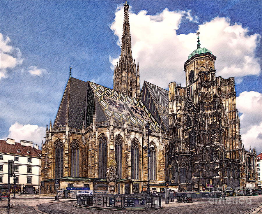 Stephansdom, Vienna Digital Art by Jerzy Czyz