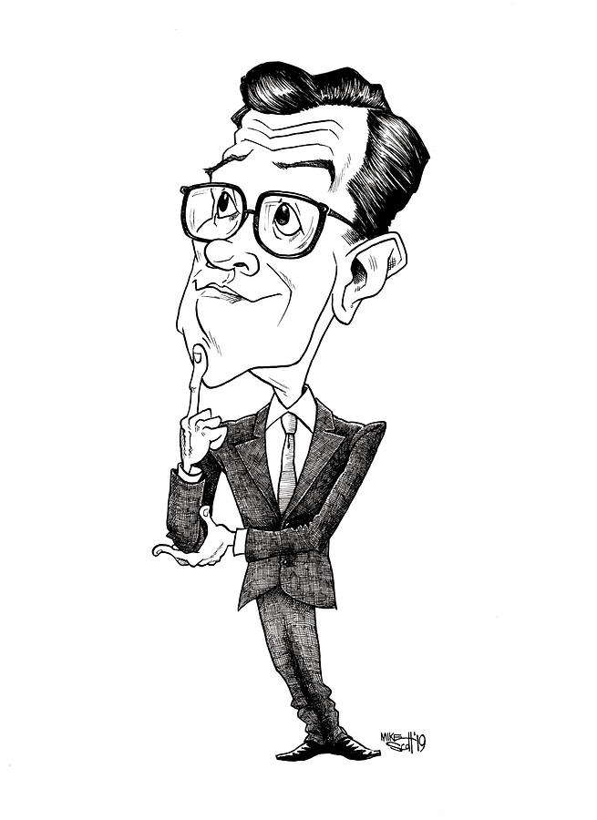 Stephen Colbert Drawing by Mike Scott