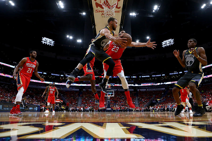 Stephen Curry and Anthony Davis Photograph by Sean Gardner