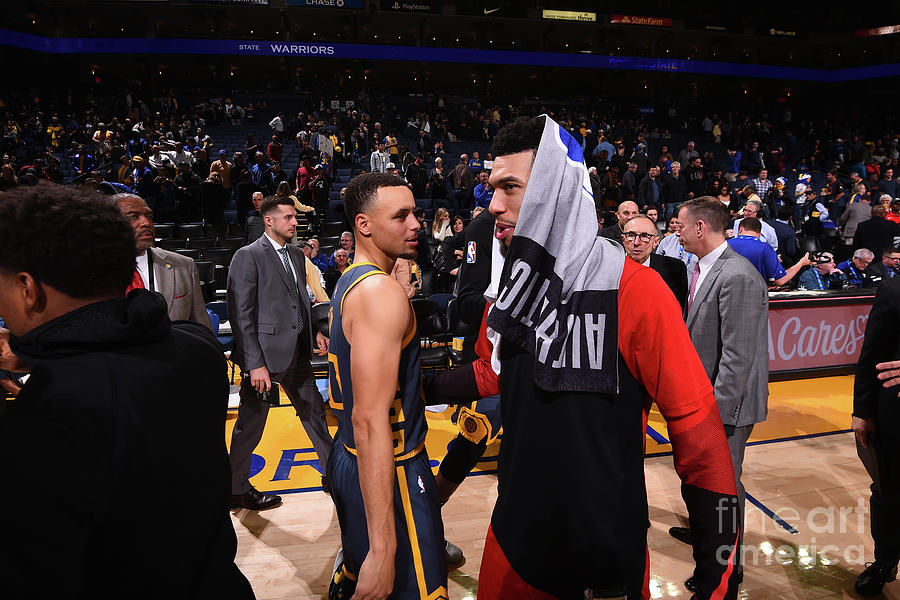 Stephen Curry Photograph - Stephen Curry and Danny Green by Noah Graham