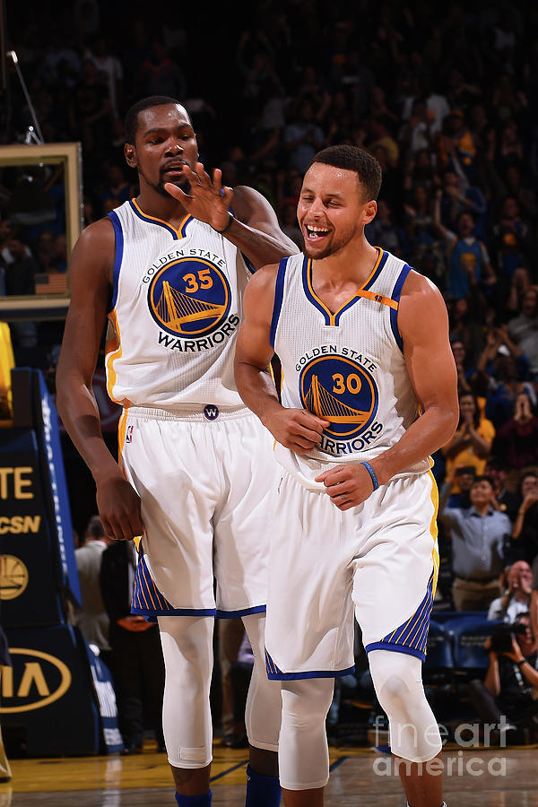 Stephen Curry and Kevin Durant Photograph by Noah Graham