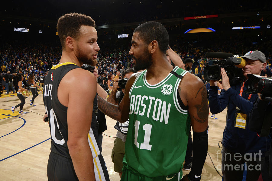Stephen Curry and Kyrie Irving Photograph by Noah Graham