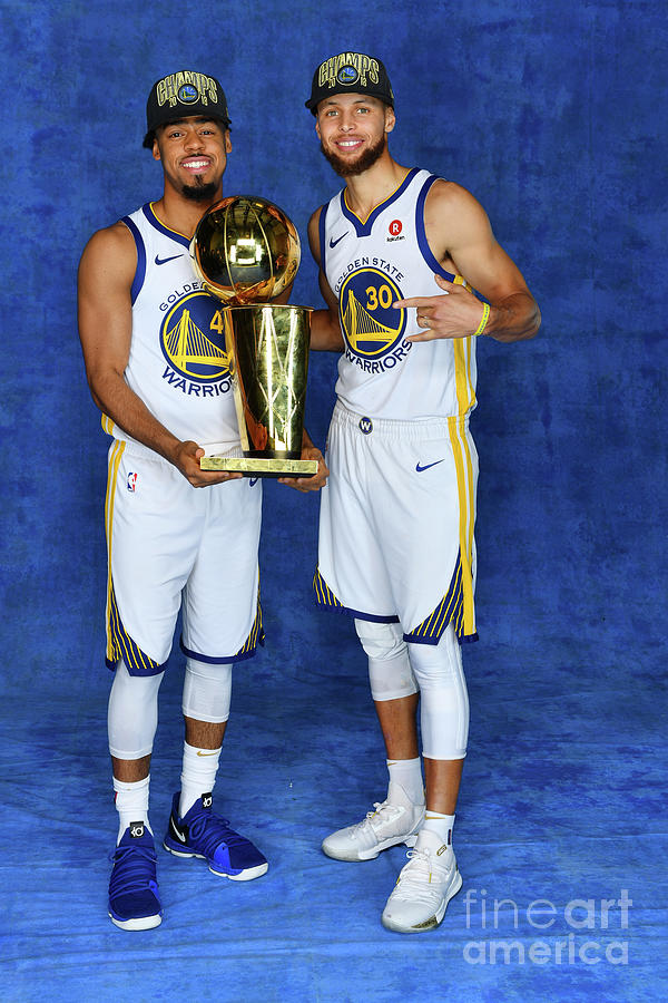Stephen Curry and Quinn Cook Photograph by Jesse D. Garrabrant