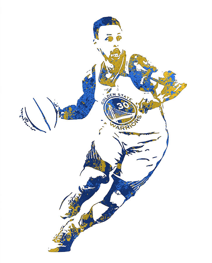 Stephen Curry Golden State Warriors Shadows Pixel Art 1005 Mixed Media ...